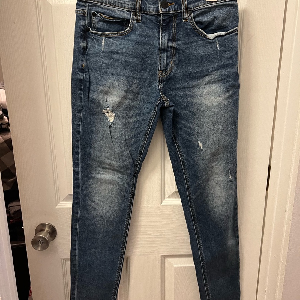 Mens Distressed Skinny Jeans
